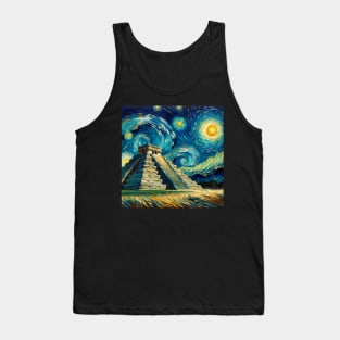 Chichen Itza Starry Night - Beautiful Iconic Places Tank Top